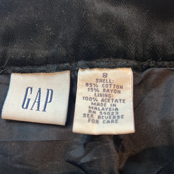 Gap Black Velvet Mine Skirt Size 8 - Picture 4 of 4